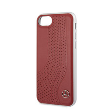 Mercedes - New Bow I Genuine Leather Hard Case for iPhone 8 - Red