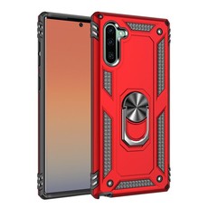 Military Grade Shockproof Magnetic Stand Case For Samsung Note 10 Red