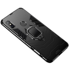 PC & TPU Shockproof Case with magnetic ring Redmi Note 6 Pro Black