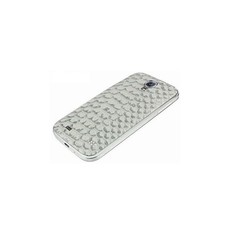 ProMate Charm.S4 Premium Patterned-Leather Back Cover - Grey