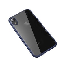 Protective cover for iPhone X - Clear with Blue Trim