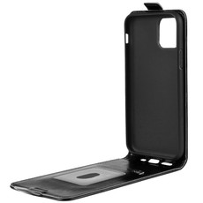 PU Leather Protective Flip Cover for iPhone 11 Pro Max-Black