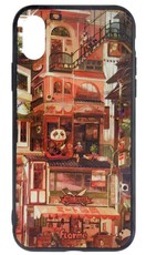 Red Devil iPhone X Protective Flexible Back Cover - Buildings