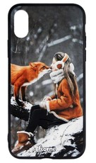 Red Devil iPhone X Protective Flexible Back Cover - Woman with Fox