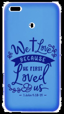 RedDevil Huawei P Smart 2019 Engraved Back Cover - 1 John 4:18 Blue