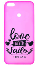 RedDevil Huawei P Smart 2019 Engraved Back Cover - Love Never Fails Pink