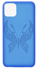 RedDevil iPhone X Engraved Back Cover - Blue Butterfly