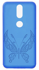 RedDevil Nokia 3.2 Engraved Back Cover - Butterfly Blue