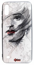 RedDevil Samsung A10 Protective Fashion Back Cover - Pencil Sketch Woman