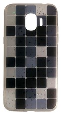 RedDevil Samsung Grand Prime Pro Back Cover - Glitter Black Squares