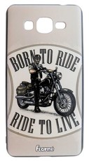 RedDevil Samsung J2 Prime Protective Fashion Back Cover - Born to Ride