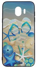 RedDevil Samsung J4 2018 Protective Fashion Back Cover - Seashells on Beach