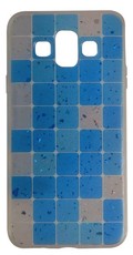 RedDevil Samsung J6 2018 Back Cover - Blue Glitter Squares