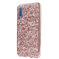 Samsung A7 2018 Glitter Powder Cover Rose Gold