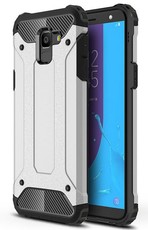 Shockproof Armor Case for Samsung Galaxy J6 - Silver