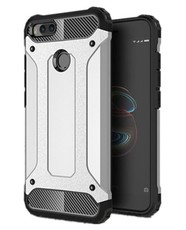 Shockproof Armor Case for Xiaomi Mi A1 Silver