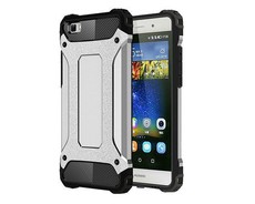 Shockproof Armor Hard Protective Case For Huawei P8 Lite - Silver