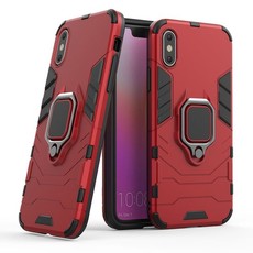 Shockproof Kickstand Ring Stand Armor Case for Apple iphone XS Red