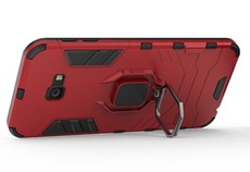 Shockproof Kickstand Ring Stand Armor Case for Samsung J4 PLus Red