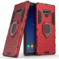 Shockproof Kickstand Ring Stand Armor Case for Samsung Note 9 Red