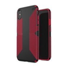 Speck Presidio Grip Case for Apple iPhone XS Max - Black/Red