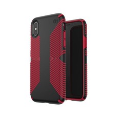 Speck Presidio Grip Case for Apple iPhone XS/X - Black/Red