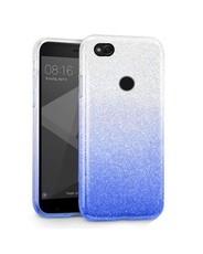 Tekron Glitter Gradient Case for Xiaomi Redmi 4X - Silver to Blue