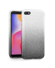 Tekron Glitter Gradient Case for Xiaomi Redmi 6A - Silver to Black