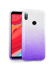 Tekron Glitter Gradient Case for Xiaomi Redmi S2 - Silver to Purple