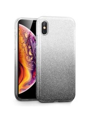 Tekron Glitter Sparkle Gradient Case for iPhone XS Max - Silver to Black