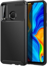 Tekron Premium Shock Resistant Slim TPU Carbon Case for Huawei P30 Lite