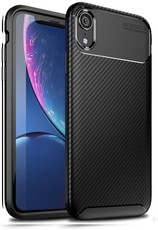 Tekron Premium Shock Resistant Slim TPU Carbon Case for iPhone XR