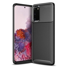 Tekron Premium Shock Resistant Slim TPU Carbon Case for Samsung Galaxy S20