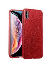 Tekron Protective Glitter Sparkle Bling Case for iPhone XS Max - Red