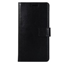 Textured Magetic Flip Wallet Case Huawei P20 Lite - Black