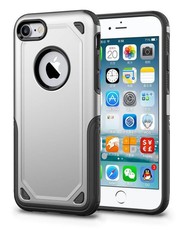 Tuff-Luv - Rugged ShockProof Cover for Apple iPhone 7 & 8 - Silver