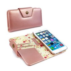 Tuff-Luv Alston Craig Ladies Magnetic Case for the the Apple iPhone 6/6S Plus - Rose Gold Floral