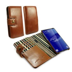 Tuff-Luv Alston Craig Magnetic RFID Slim Wallet for Samsung S8 - Brown