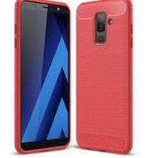 Tuff-Luv Brushed Texture Shockproof Cover for Samsung A6+ - Red