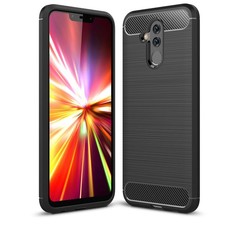 TUFF-LUV Carbon Fibre Style Shockproof Case for Huawei Mate 20 Lite - Black