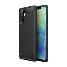 Tuff-Luv Carbon Fibre Style Shockproof Case for Huawei P30 Pro - Black