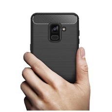 Tuff-Luv Carbon Fibre Style Shockproof Case Galaxy A7 (2018) - Black