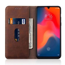 TUFF-LUV Essentials Leather case & Stand Xiaomi Mi 9 - Brown