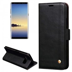 Tuff-Luv Horizontal Flip Leather Case for Samsung Galaxy Note 8 - Black