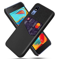 TUFF-LUV Leather Case & Card holder for Samsung Core A2 2019 - Black