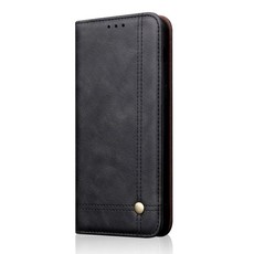 Tuff-Luv Leather Case and Horizontal stand for Huawei P Smart 2019 - Black