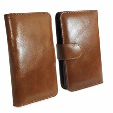 Tuff-Luv Leather Vintage Wallet Case / Magnetic Shell for Apple iPhone X/XS - Brown