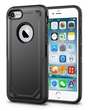 Tuff-Luv Rugged ShockProof Cover for Apple iPhone 7 & 8 - Black