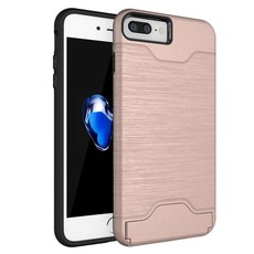 TUFF-LUV Shockproof Dual Layer Armour Case (with Stand & Card slot) for Apple iPhone 7 Plus /8 Plus Rose Gold