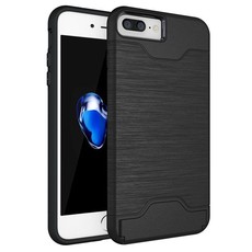 TUFF-LUV Shockproof Dual Layer Armour Case (with Stand & Card slot) for Apple iPhone 7/8 Black